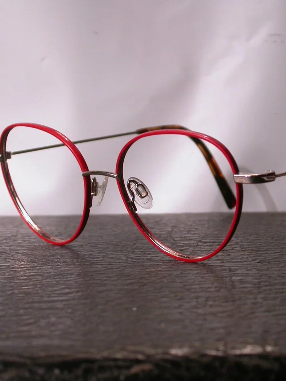 Warby Parker Arlen Red and Gold Round Tortoise Eyeglasses Frames